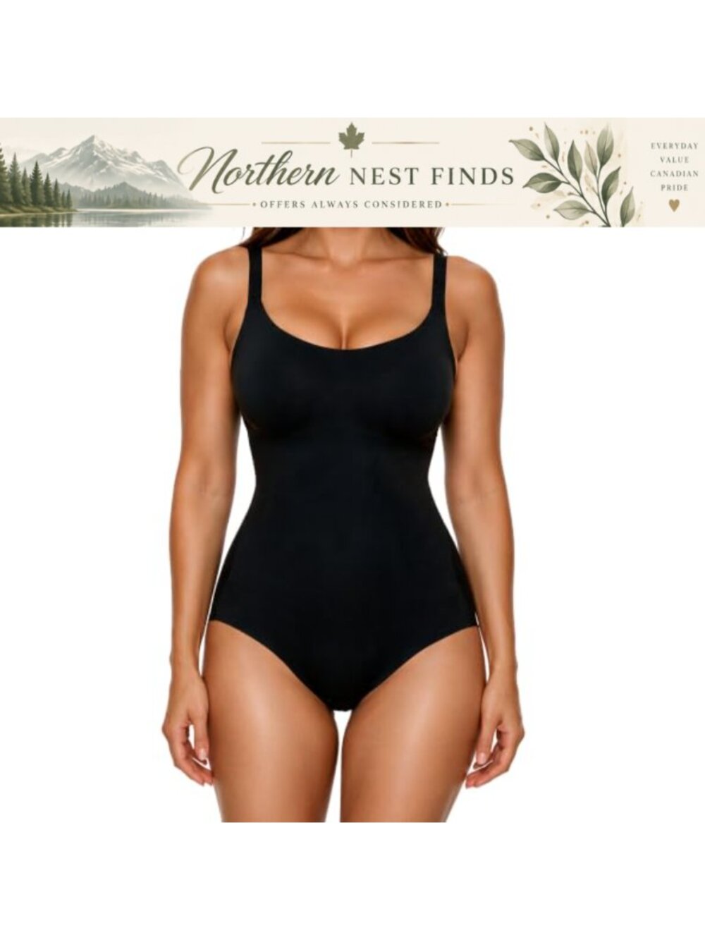 Seamless Tummy Control Shapewear Bodysuit Adjustable Hook Bikini Back